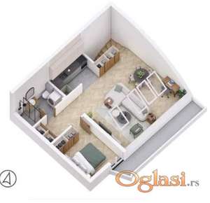 Komforan dvosoban stan u izgradnji!